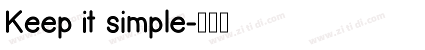 Keep it simple字体转换